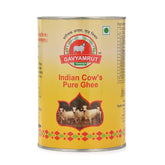 Premium Indian Desi Cow Ghee By Gavyamrut | Great Source Of Healthy & Nutrients Desi Cow Ghee Good For Sweets | (1 Litr) 33.8 Ounce | Tin Pack